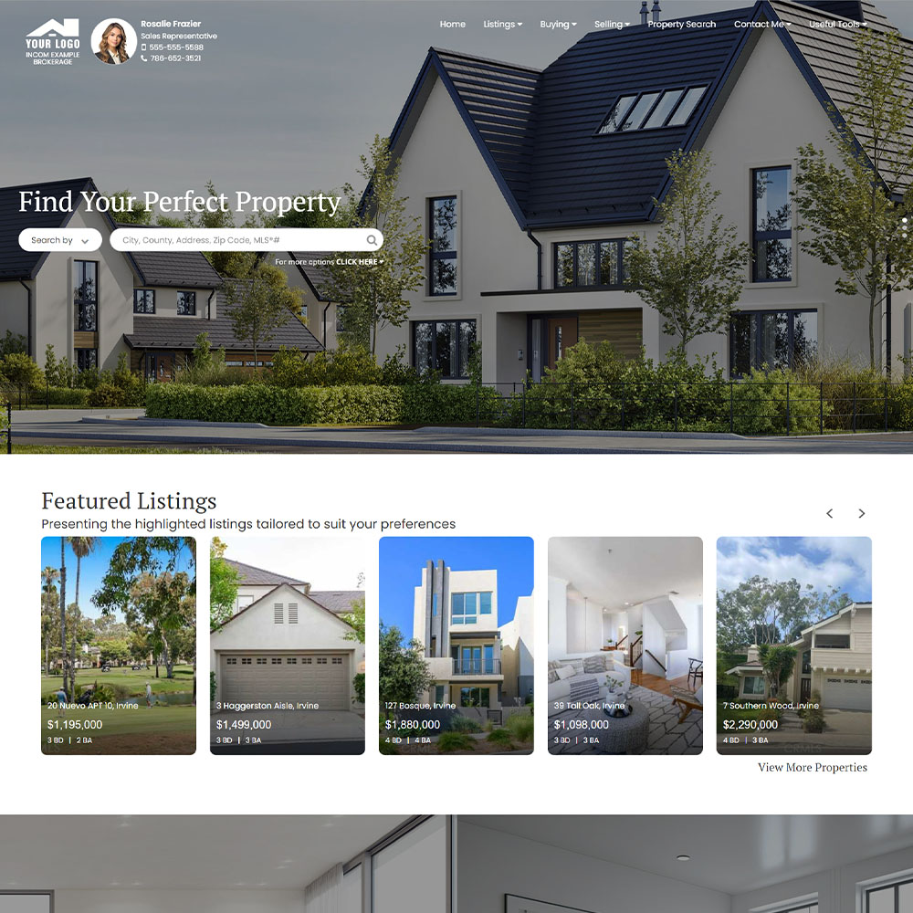 Real Estate Agent Website Design: Elegant