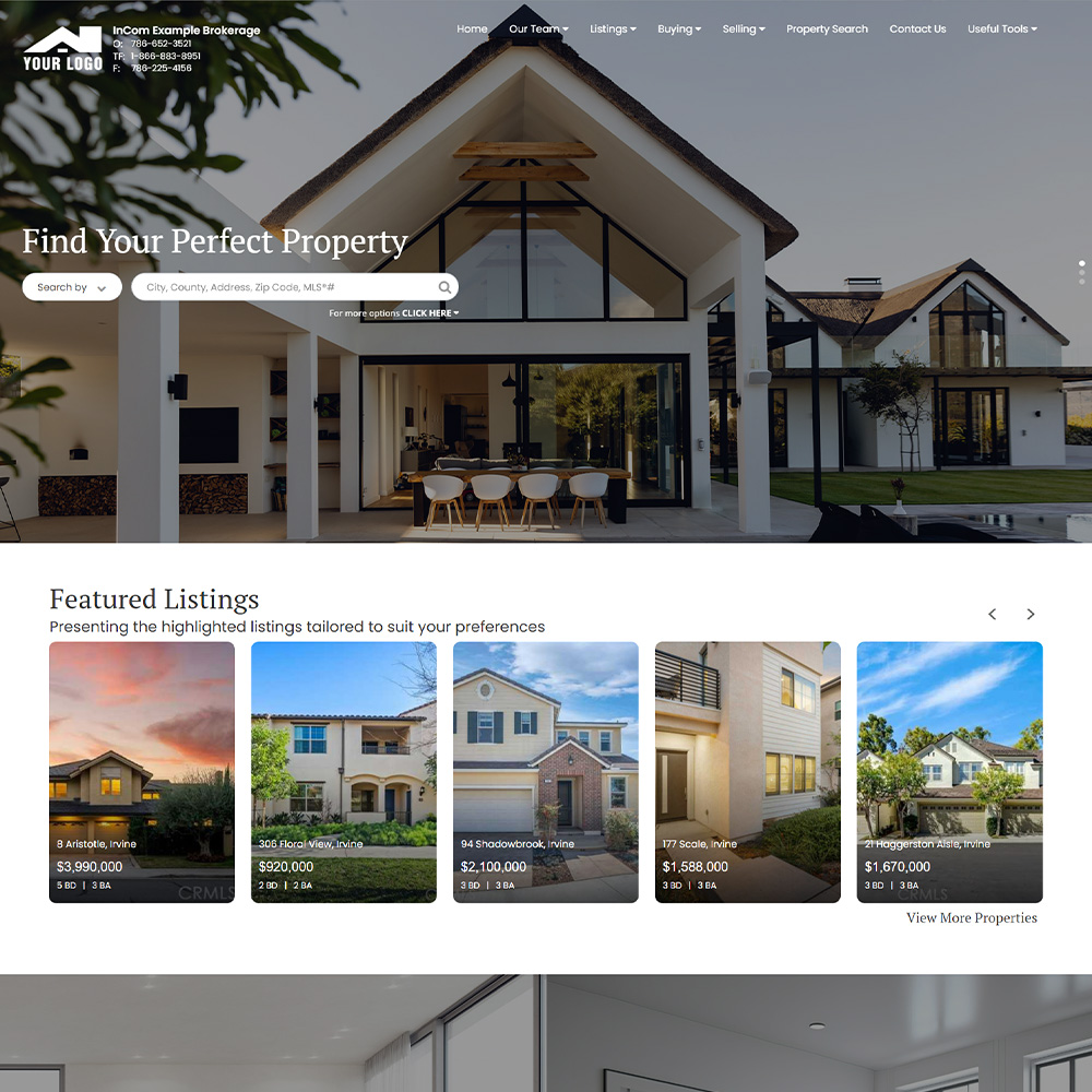Real Estate Office Website Design: Elegant