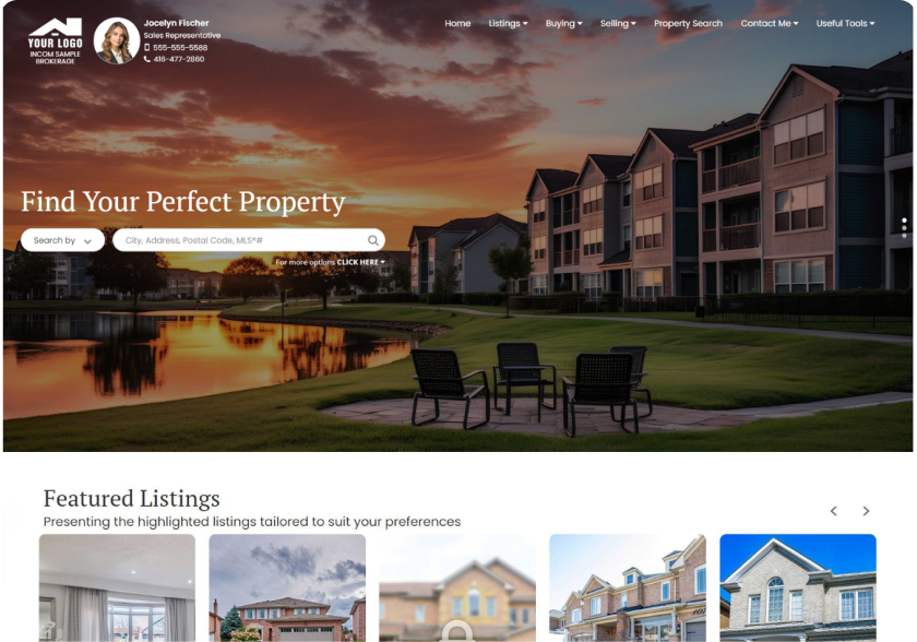 Incom Website Real Estate Agent Website Book a Demo | InCom Real Estate Web ...