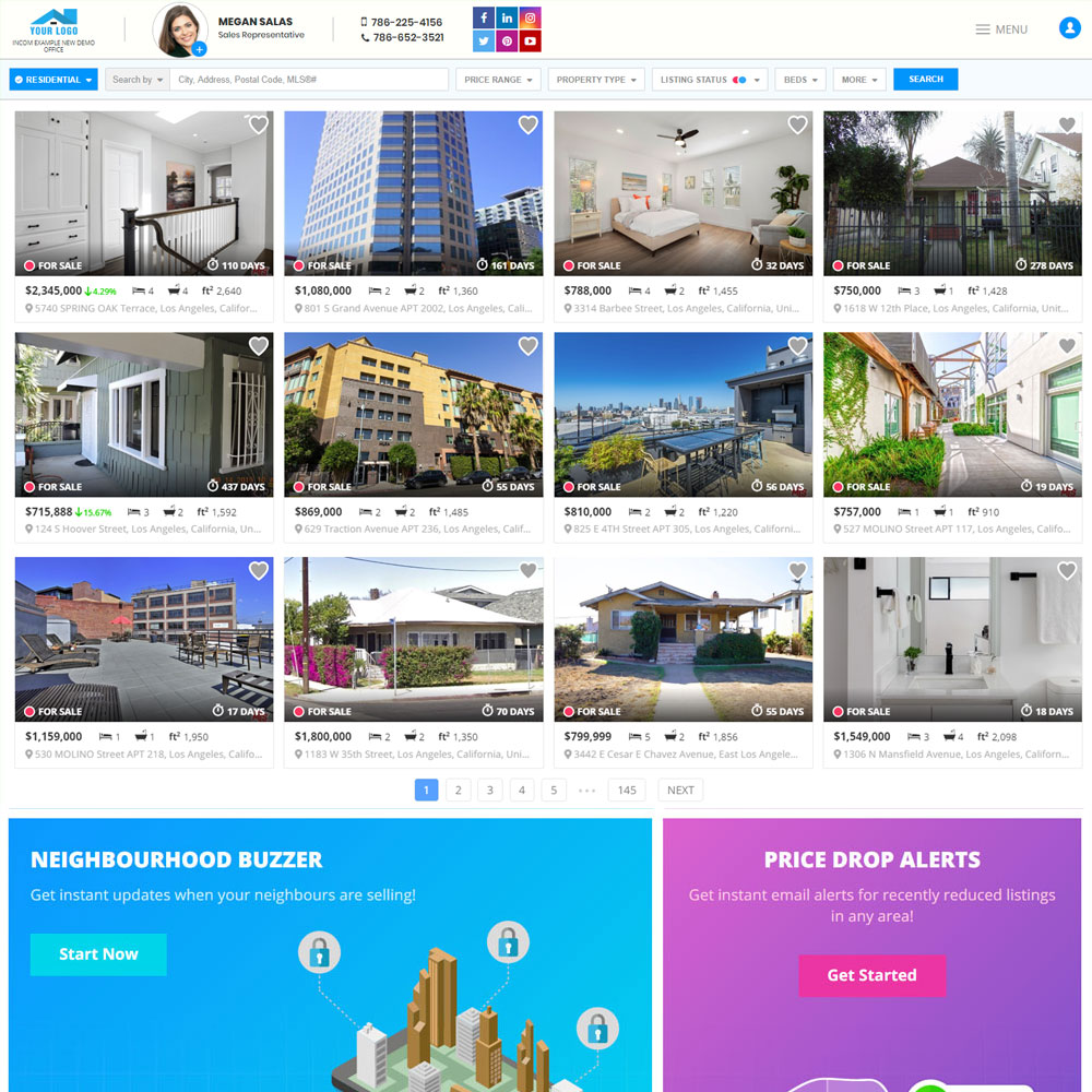 Real Estate Agent Website Design: Listio